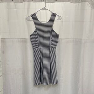 BCBGeneration Navy and White Striped Mini Dress